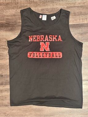Nebraska Volleyball Black Tank Top Men’s XL